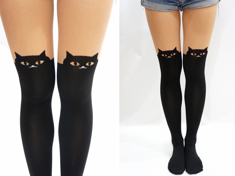 mock thigh high tights