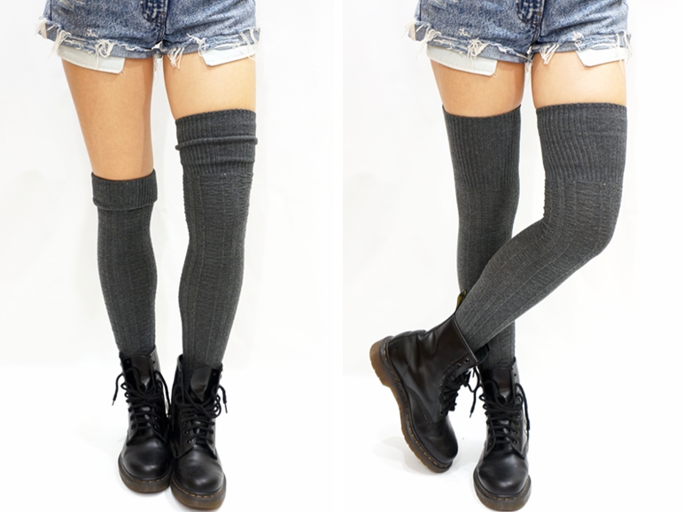 Thigh high socks and on sale boots