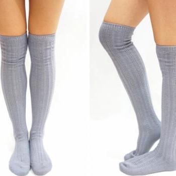 Stripe Knit Knee High Sock..