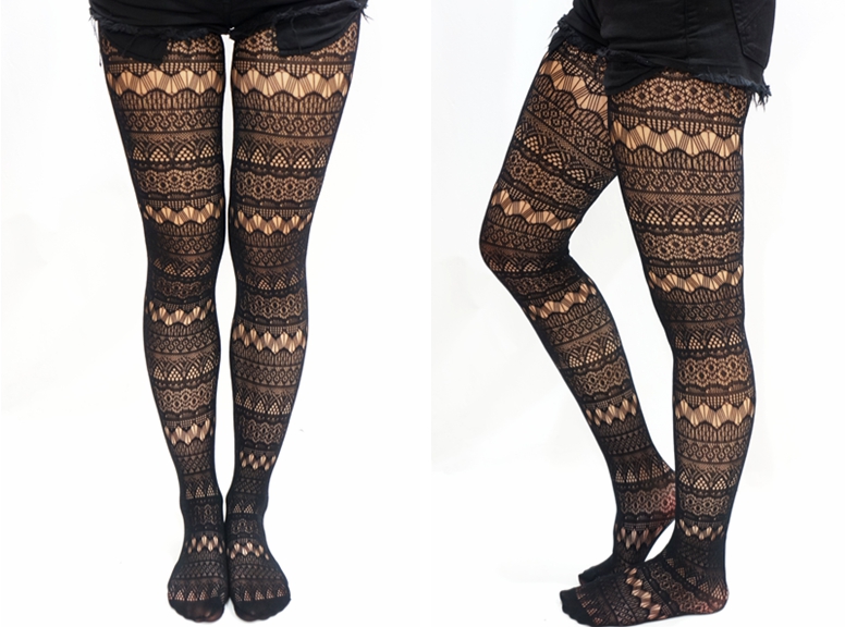 Aztec Geometric Fishnet Tights/ Pantyhose on Luulla